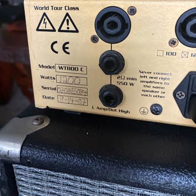 Eden Amplification WT800C World Tour Bass Amp (USA) 2007 - Gold/Black image 5