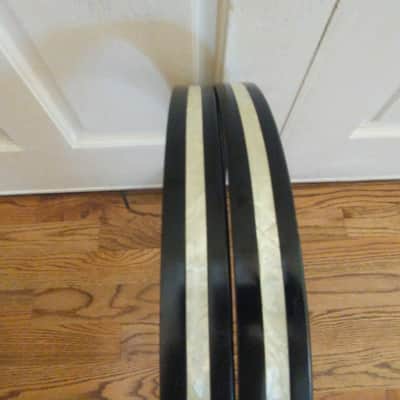 Ludwig Vintage super classic 22" bass drum hoop white marine pear inlay exceptional! image 7
