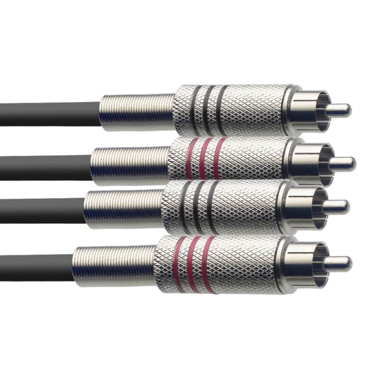 Stagg STC2C 2x RCA Phono - 2x RCA Phono Cable (2m L+R) image 1