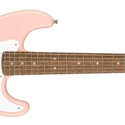 Squier Mini Stratocaster Electric Guitar, Shell Pink, Laurel Fingerboard image 1