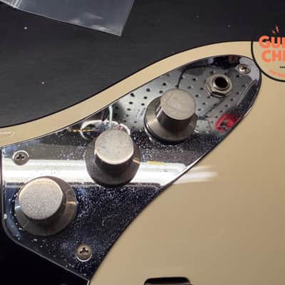 2007 Fender Japan MIJ Aerodyne Jazz Bass AJB Vintage White Matching Headstock image 13