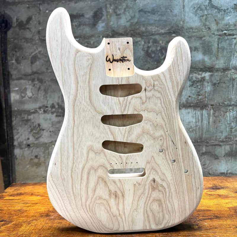 2 Piece Swamp Ash SSS Strat Style Guitar Body Backroute Unfinished 3.8lbs #269 image 1
