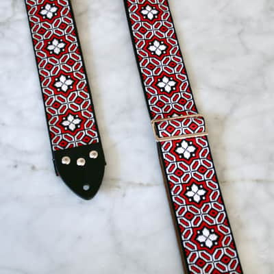 Vintage 60s Ruby 'Octa star' Hippie Guitar Strap Replica image 2
