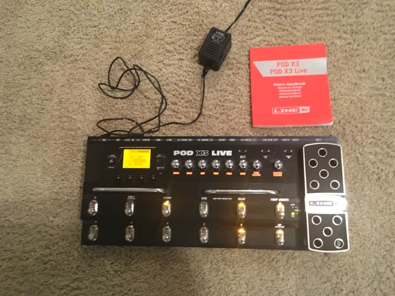 Line 6 POD X3 Live Guitar Multi-Effects Pedal with bag , manual