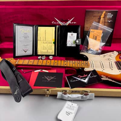 Fender Custom Shop Limited Edition '58 Reissue  Stratocaster Heavy Relic w/ Anodized Guard +upgrades,  Center Pocket Custom Shop Tweed case, Cert,  and all paperwork. image 21