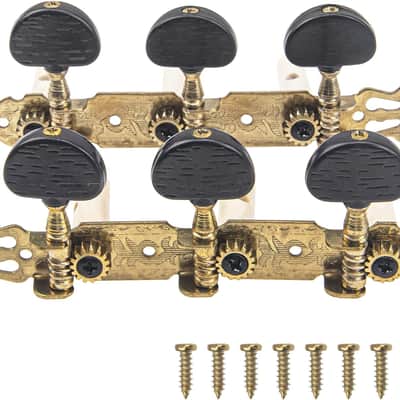 1Set Classical Guitar String Tuning Keys Pegs Guitar Machine Heads Tuning Key Pegs 3+3 Tuners(L&R) Compatible with Classical Guitar image 1