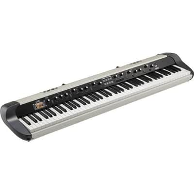 Korg SV-2 88-Key Expanded Stage Vintage Piano with Speakers in Vintage Creme & Music Stand