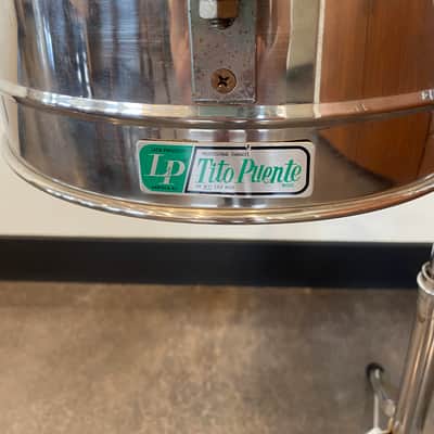 Latin Percussion LP255-S Tito Puente Signature 12/13" Stainless Steel Timbales with Stand - Steel/Chrome image 8