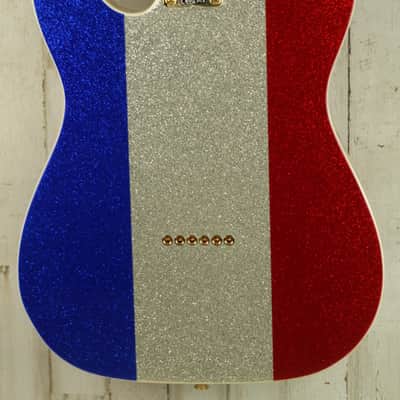 DEMO Fender Buck Owens Telecaster - Red/Silver/Blue Sparkle (703) image 4