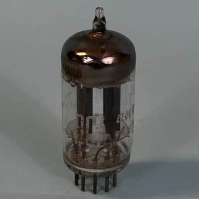 1950s RCA 12AU7 ECC82 Vintage Long Gray Plate D Getter Preamp Tube! T383 image 1