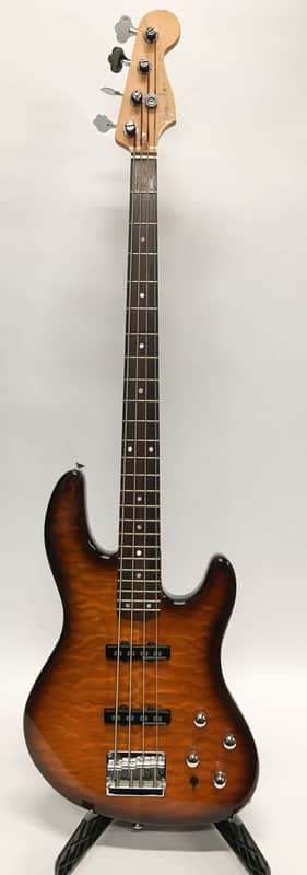 1998 Fender Quilt Top 4 String Electric Jazz Bass 24 with Hardshell Case image 1