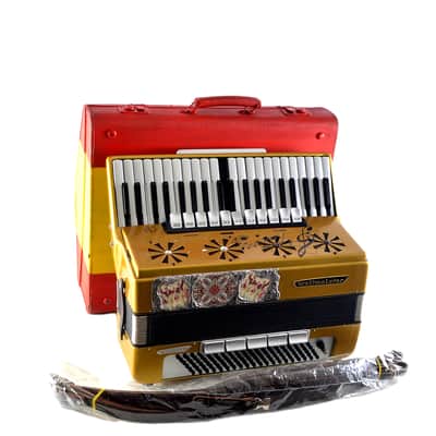 Custom Made Top Professional ACCORDION WELTMEISTER STELLA 120 bass, 16 reg. + Hard Case & New High Quality Leather Shoulder Straps ~ Refurbished - Certificate -VIDEO image 22