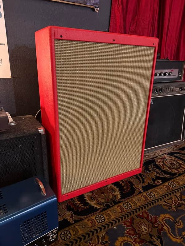 Custom 6x10 Guitar speaker cabinet red, 1950's speakers image 1