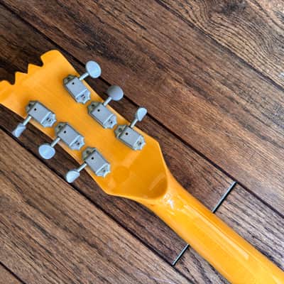 1990s Mosrite The Ventures Vibramute '65 Reissue Electric Guitar Red MIJ Kurokomo Japan image 10