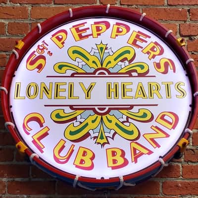 Beatles, Sgt Pepper Display Bass Drum w/ LED Internal Lighting + Remote Control image 7