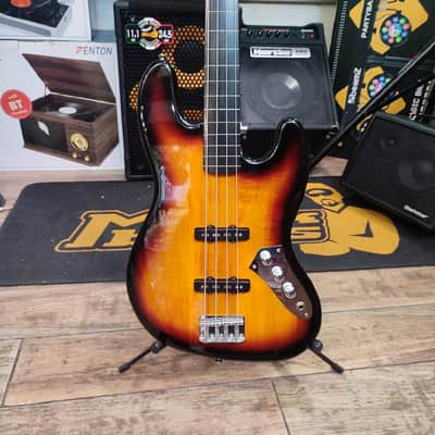 Squier Vintage Modified Jazz Bass Fretless - Sunburst image 1