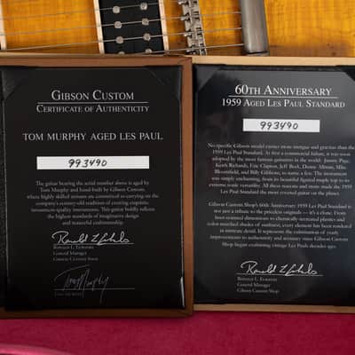 Gibson 1959 Les Paul 60th Anniversary M2M Tom Murphy Ultra Aged 2019 image 22