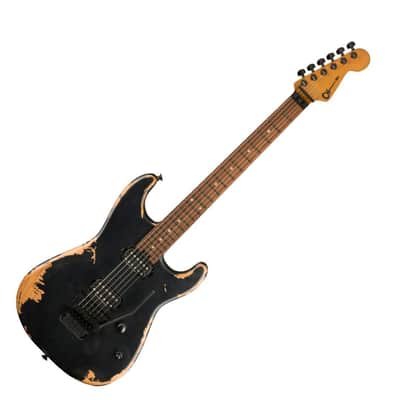 Charvel ProMod Relic San Dimas Style 1 HH FR PF Pau Ferro Electric Guitar - Weatherd Black image 4