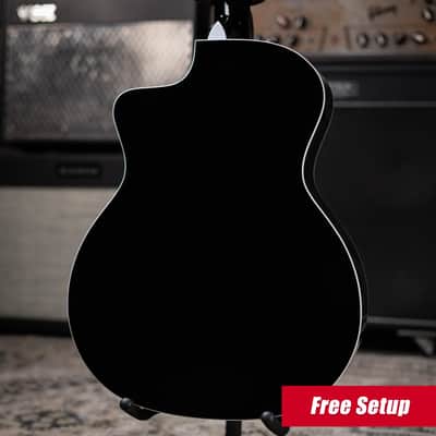 Taylor 214ce-BLK Plus Grand Auditorium Acoustic/Electric Guitar - Black with Aerocase image 2