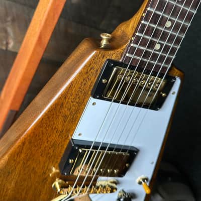Gibson Custom 1958 Mahogany Flying V Reissue VOS *Only 6.35 Pounds!!* - Antique Natural 851264 image 4