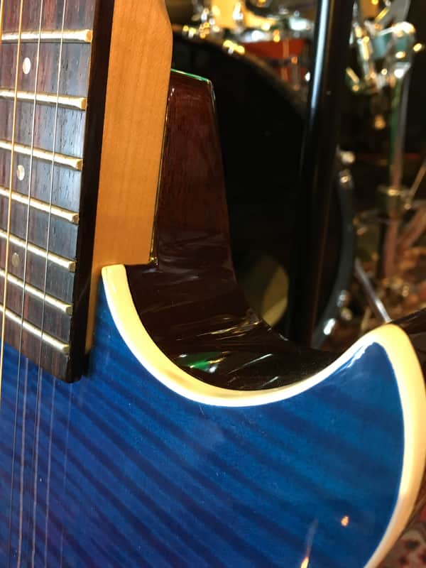 Rare ESP Eclipse SA - TL-6 Style Blue Trans Flamed Maple Semi