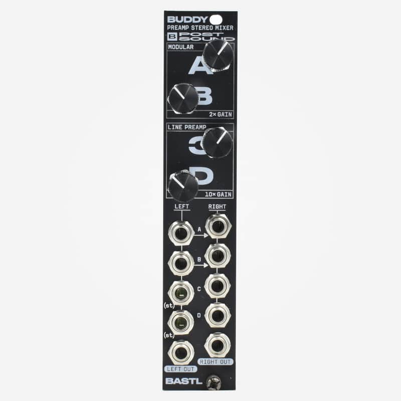 Bastl Instruments BUDDY 4-Channel Eurorack Mixer and External Input Preamp Module image 1