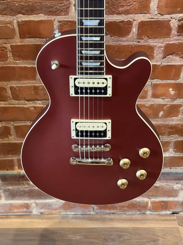 Eastman SB59 Vintage Satin Burgundy Red with padded gig bag image 1