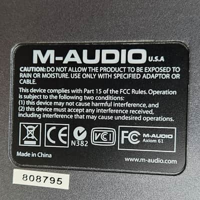 STUDIO SALE! M-Audio Axiom 61 - Key Semi-Weighted USB MIDI Controller image 11