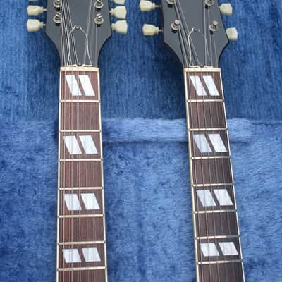 Burny  Jimmy Page Red RSG-140 Double Neck Guitar CIRCA 1992 Cherry Red image 4