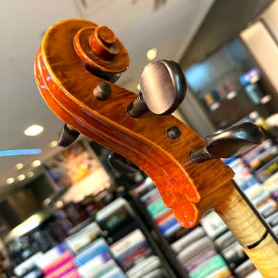 Golden Bamboo Chinese Imported 1/2 Cello Solid Wood Quinn Violin 2000 - Oil Varnish image 17