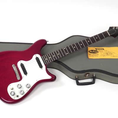 1964 Epiphone Olympic Double Pickup SB772D Cherry "Under the Bed" Clean with Original Case! Gibson Kalamazoo Made image 3
