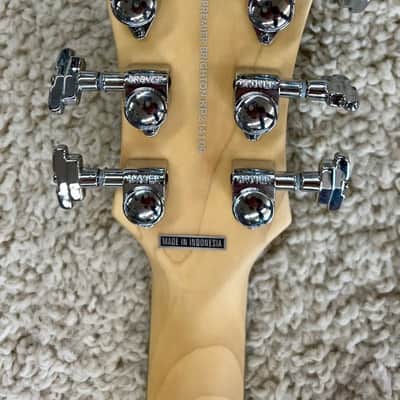 D'Angelico Premier Brighton Solid Body Electric Guitar, Black Flake Finish w/Bag image 7