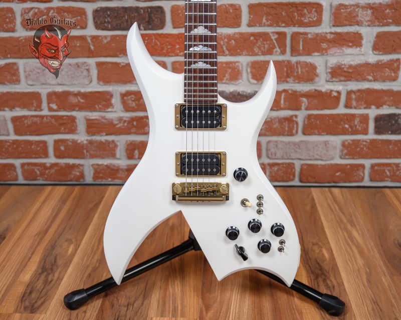 B.C. Rich USA Bich 6 Glitter Rock White 1981 w/Hard Shell Case image 1