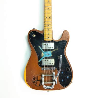 Fender Mocha Telecaster Deluxe Electric Guitar Owned by Sonic Youth image 3