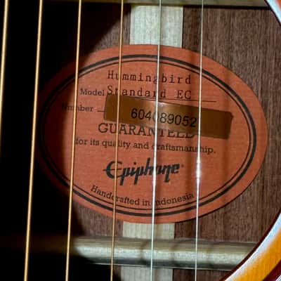 Epiphone Hummingbird Standard EC with Epiphone Gig Bag, 2026 Model in Cherry Sunburst image 22