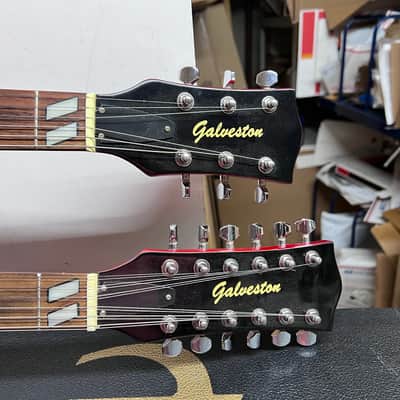 Galveston Double Neck Guitar  Cherry Red 6 string &12 string image 19