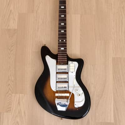 1960s Guyatone LG-100T Vintage 3 Pickup Electric Guitar Sunburst