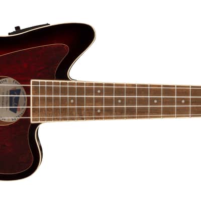 Fender Fullerton Jazzmaster Uke Walnut FB Tortoiseshell Pickguard 3-Color Sunburst image 1