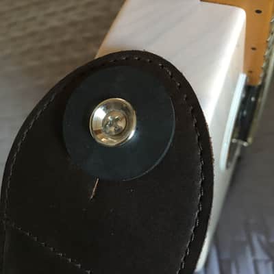 Four Gonzo XL Size BLACK Rubber Guitar Strap Locks - Classic Design & Great Reliability image 4