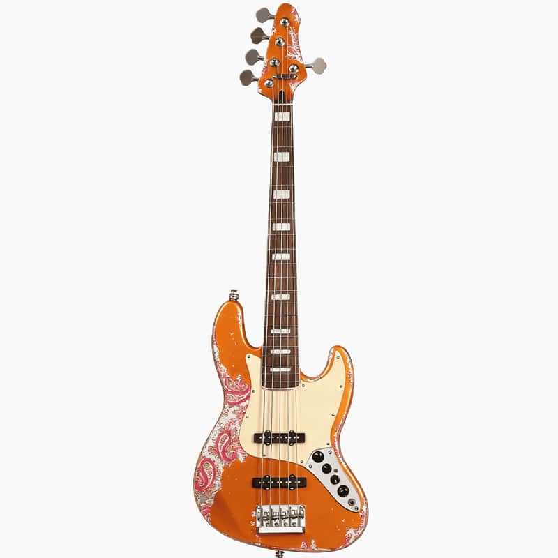 Dhatarattha DEB5 Jazz Bass 5 string - PAISLEY RELIC image 1