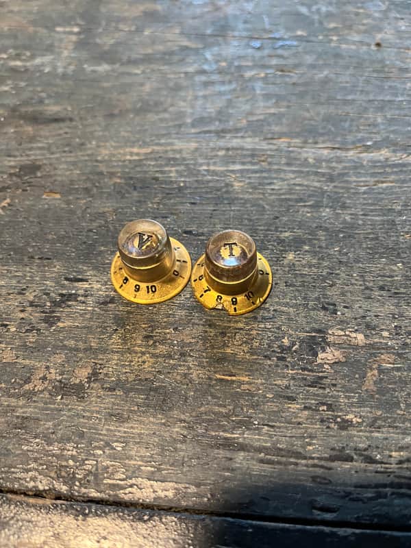 Teisco Knobs V and T 60's 70's - Gold image 1