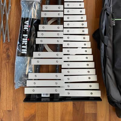 Mapex Student Bell Percussion Kit with metal xylophone instrument, soft case, metal stand, drum pad and mallets image 2