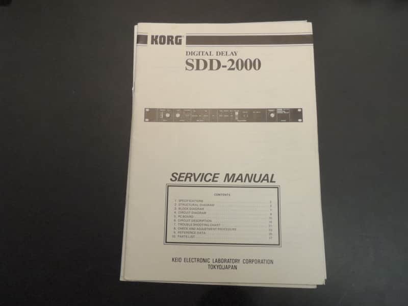 Korg SDD-2000 Service Manual image 1