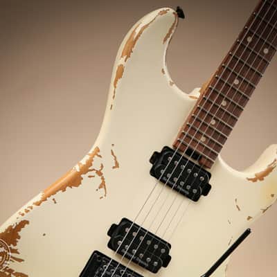 Charvel Pro Mod Relic San Dimas HH Floyd Weathered White image 5