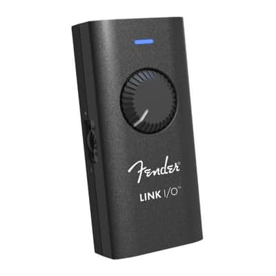 Fender Link I/O Studio-Grade Audio Interface with Input Meter, Mix Control, LED Signal Meter, and Anti-Skid Silicone Feet (Black) image 1