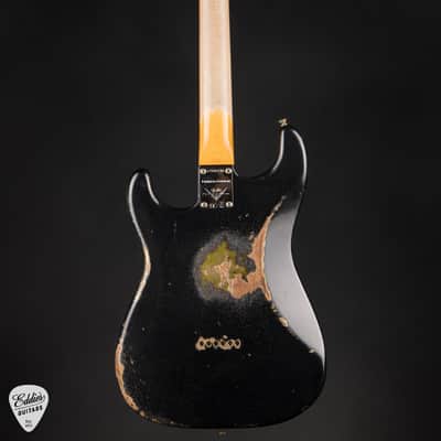 Fender Custom Shop Limited Edition Hotshot Stratocaster Heavy Relic - Black Sparkle over Aged Chartreuse Sparkle/Fender Custom Shop Event Instrument image 5