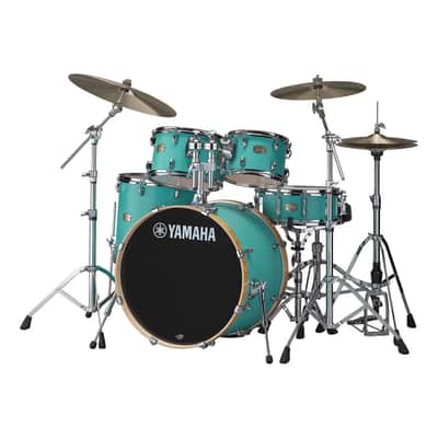 Yamaha Stage Custom Birch 5pc Drum Set w/22BD & 780 Hardware Matte Surf Green