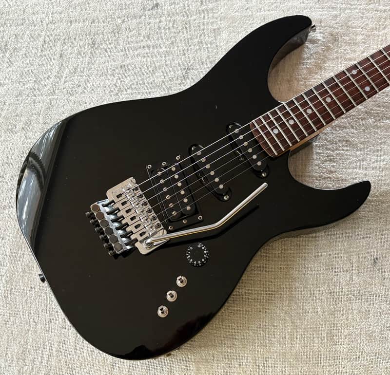 1980’s Kramer Focus 6000 Black Super Strat HSS Floyd Rose ESP MIJ Japan image 1