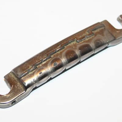 Gibson 1962 Compensated Wrap Around Tailpiece Lightning Bolt Comp Nickel 1963 1964 1960's image 2