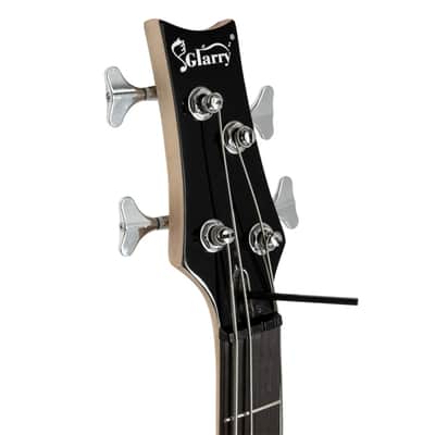 Glarry Black GIB 4 String Full Size Bass Guitar image 9
